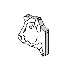 Cow Head Animal Isometric Icon