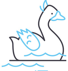 Geese Line Icon Outline Symbol