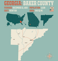 Map In Baker County Georgia