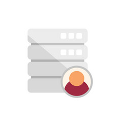 Server Data Icon Flat Software Platform