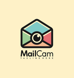 Video Mail Logo In Candy Color Style