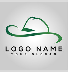 Cowboy Hat Gradient Logo Design Template