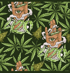 Marijuana 420 Pattern Seamless Colorful