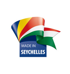 Seychelles Flag On A White