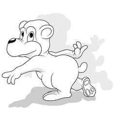 Drawing Of A Running Bear From Side View