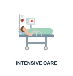 Intensive Care Flat Icon Colored Element Sign