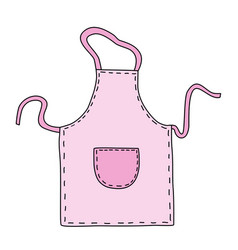 Kitchen Textile Apron With Pocket Pink Color