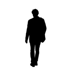 Man Walking Forward Isolated Silhouette