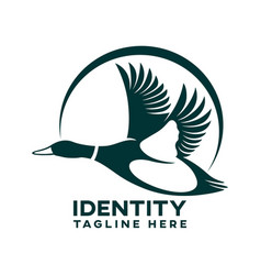 Modern Duck And Hunting Logo