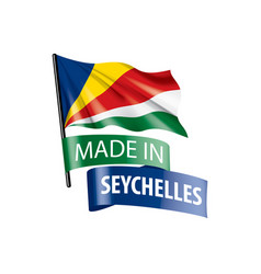 Seychelles Flag On A White