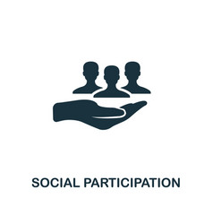 Social Participation Icon Premium Style Design