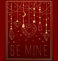 Be Mine Greeting Card For Valentines Day Wedding