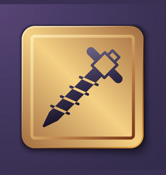 Purple Construction Jackhammer Icon Isolated