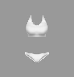 Realistic White Woman Panties Bikini Sport Bra