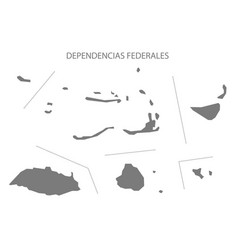 Dependencias Federales Venezuela Map Grey