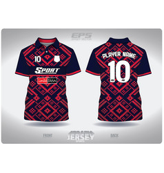 Eps Jersey Sports Shirt Blue Red Woven Fabric