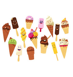 Ice Cream Character Cartoon Pops And Frozen