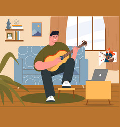 Guitarist At Home Concept