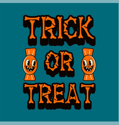 Halloween Poster Retro Groovy Style And Candy