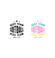 Emblem Softball Team For T-shirt