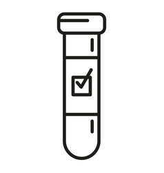 Flu Test Tube Icon Outline Corona Lab