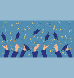 Graduation Banner Graduate Students Hands