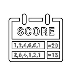 Score Scorecard Outline Icon Line Art