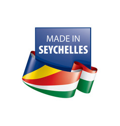 Seychelles Flag On A White