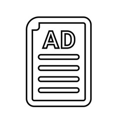 Ad Content Document Outline Icon Line Art