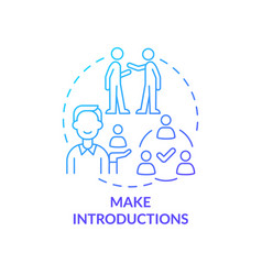 Make Introductions Blue Gradient Concept Icon