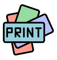 Print Service Icon Flat