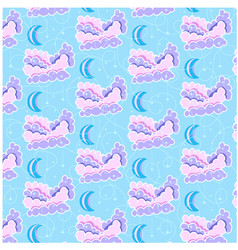 Seamless Children Pattern Of Moon