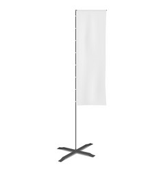 White Blank Wind Dancer Flag Mockup Vertical