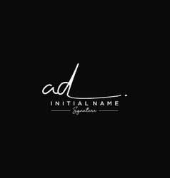 Initial Ad Signature Logo Template Hand Drawn