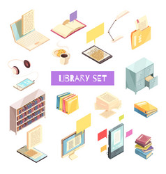 Library Isometric Set