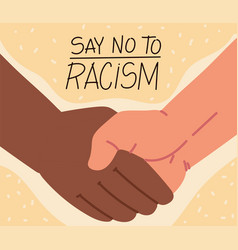 Say No To Racism Handshake