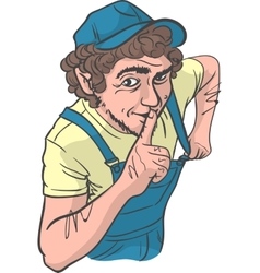 Sly Repairman Silence Gesture