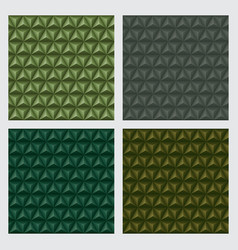 Seamless Patterns 3d Triangle Earth Tone Green