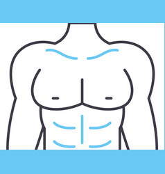 Abs Workout Line Icon Outline Symbol