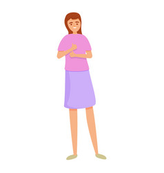 Self Esteem Dignity Icon Cartoon Style