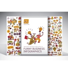 Funny Business Creative Info Grafics Big Icons Set