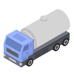 Milk Truck Cistern Icon Isometric Style