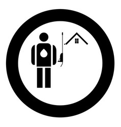 Power Washing And Gutter Cleaning Icon Black