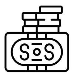 Singapore Cash Icon Outline City Map