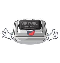 Virtual Reality Plastic Box In Cartoon Table