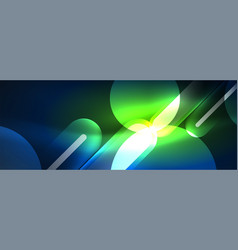 Closeup Of A Green And Blue Light Creating Visual