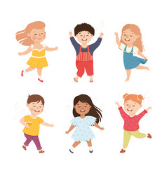 Energetic Children Dancing Moving To Music Rythm