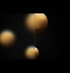 Glass Morphism Effect Golden Spheres