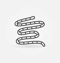 Cestoda Tapeworm Concept Line Icon