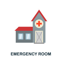 Emergency Room Flat Icon Colored Element Sign